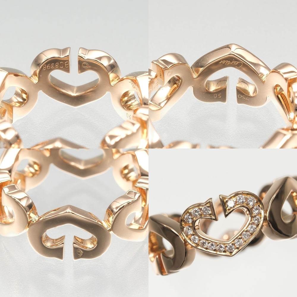 CARTIER 18k Gold Diamond Heart Ring - Picture 4 of 11